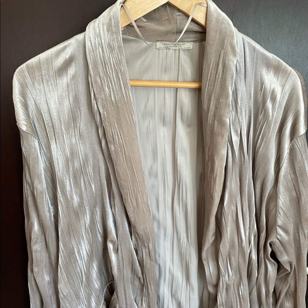 Silver velvet cardigan